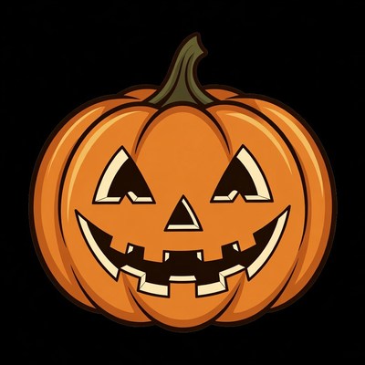 Jack-o'-lantern pumpkin illustration