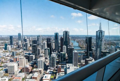 Aerial View of Melbourne Skyline
