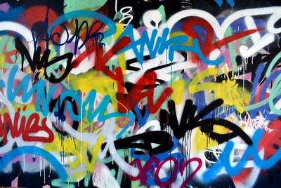 Colorful Graffiti Wall Art