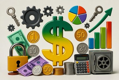 Financial Symbols and Money Icons