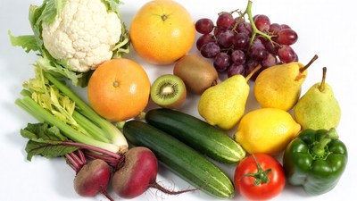 Colorful Fresh Fruits and Vegetables
