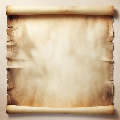 Ancient Rolled Parchment Scroll