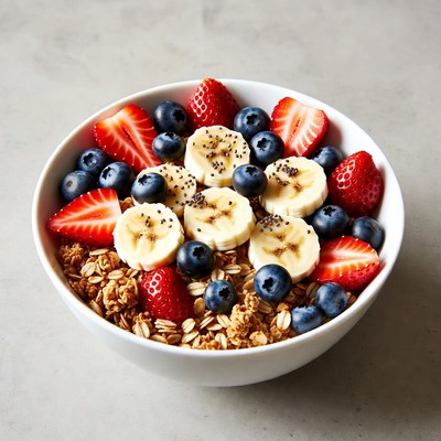 Berry Banana Oatmeal Bowl