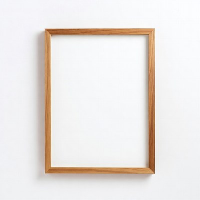 Empty Wooden Picture Frame