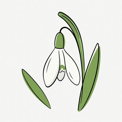 Snowdrop Flower Illustration