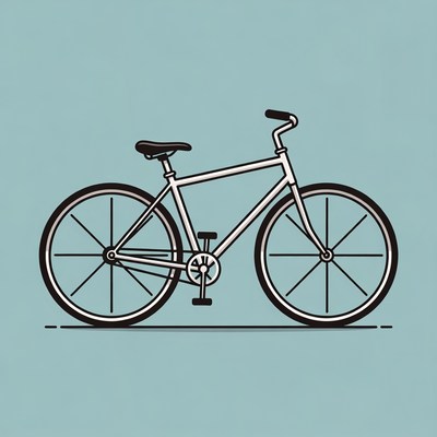Line Art Bicycle Illustration