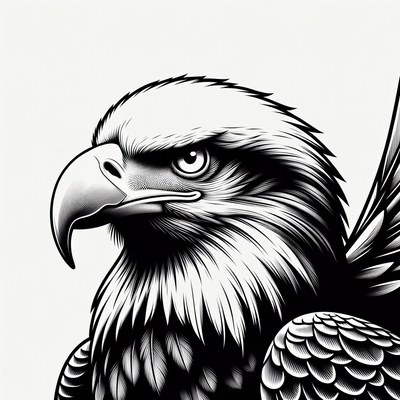 Bald Eagle Head Illustration