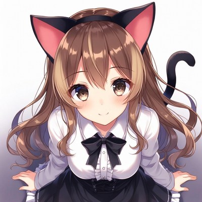 Anime girl with cat ears