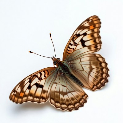 Orange butterfly with white wings