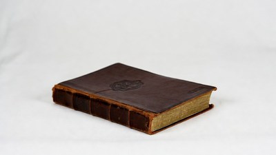 Vintage leather-bound book