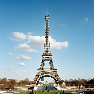 Eiffel Tower under blue sky