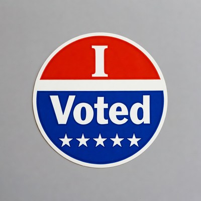 I Voted Sticker with Stars
