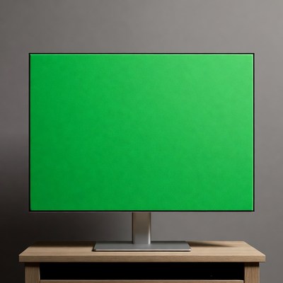 TV Monitor with Green Screen