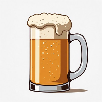 Foamy Beer Mug Illustration