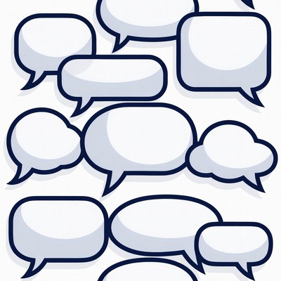 Blank Speech Bubbles Clipart