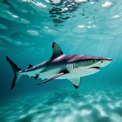 Blacktip shark swimming underwater