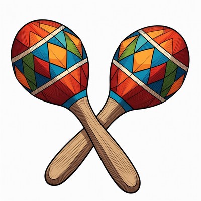 Colorful Maracas Illustration