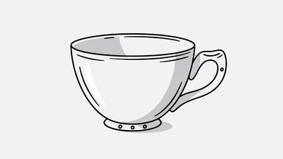 Teacup with Handle Illustration
