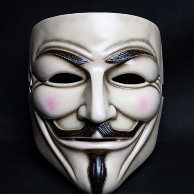 Guy Fawkes Mask on Black Background