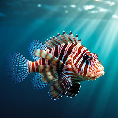 Lionfish swimming underwater