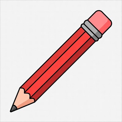 Red Pencil Illustration