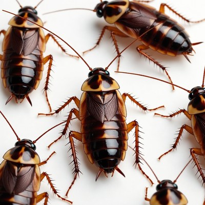 Group of Madagascar Hissing Cockroaches