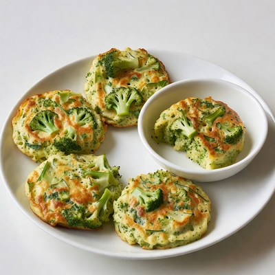 Broccoli Cheddar Fritters on Plate