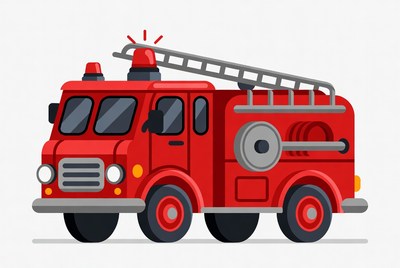 Red Fire Truck Illustration