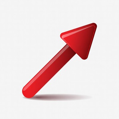 Red upward arrow icon