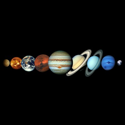 Solar System Planets Row