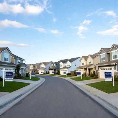 Houses for Sale in Suburban Neighborhood