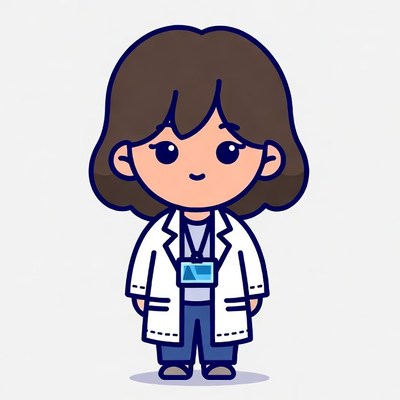 Cute female scientist illustration