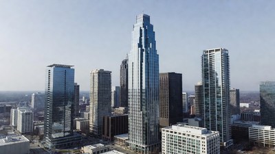 Atlanta skyline with tall skyscrapers