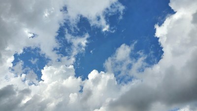 Blue sky with white clouds
