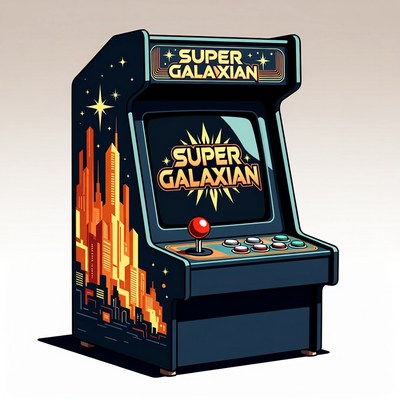 Super Galaxian Arcade Game Machine