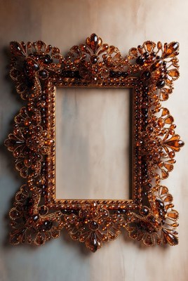Ornate Amber Picture Frame