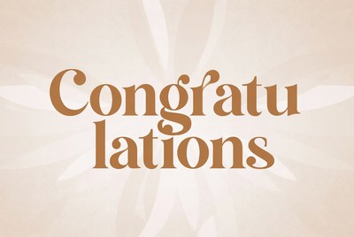 Congratulations Text with Floral Background