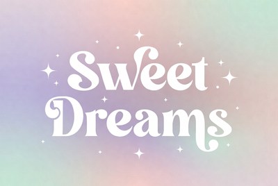 Sweet Dreams Text with Stars