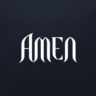 Amen Text on Dark Background