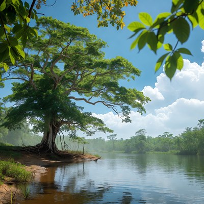 Massive Banyan Tree by River