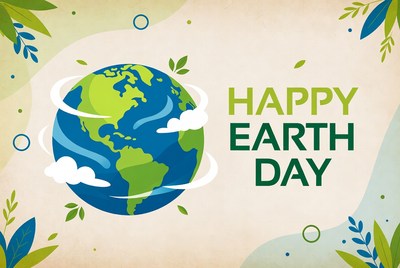 Happy Earth Day Globe Illustration