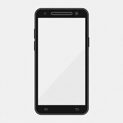 Black Smartphone Blank Screen