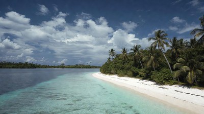 Tropical beach with turquoise water