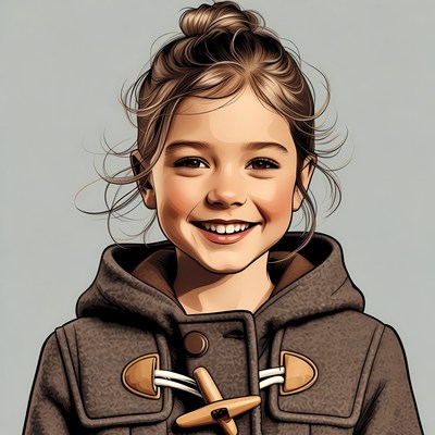 Smiling girl in hoodie