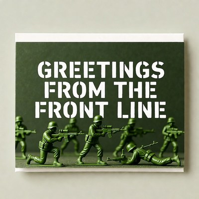 Toy Soldiers Greetings from Front Line