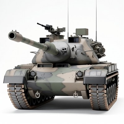 M60 Patton Tank Front View