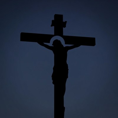Silhouette of Jesus on the Cross