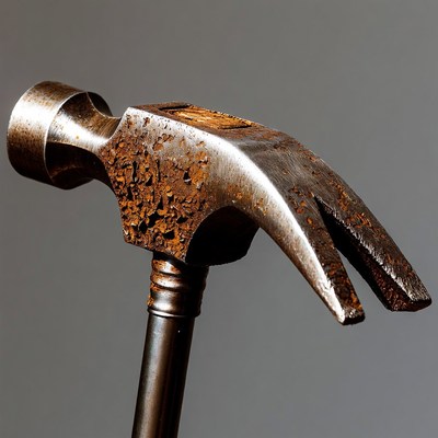 Rusty Claw Hammer Isolated