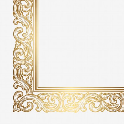 Ornate Golden Frame Border