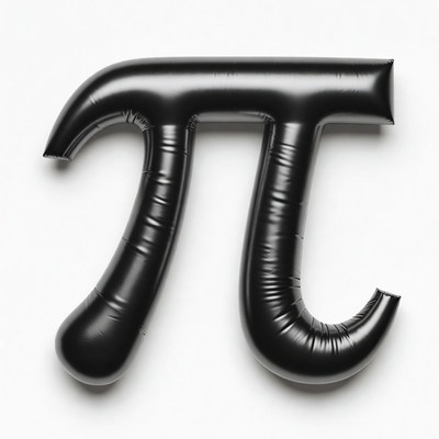Black Pi Symbol Balloon